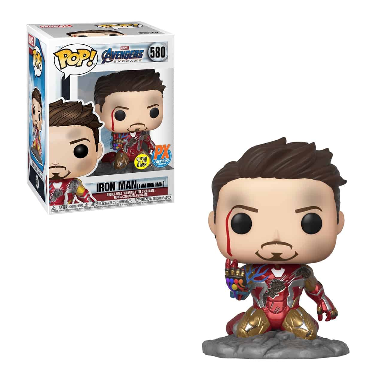 בובת פופ אקסלוסיבית זוהרת בחושך pop Iron Man (I Am Iron Man) (Glows in the Dark) 580 – תמונה 2