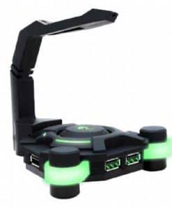 Alternative view of מפצל USB עם מנהל כבל לעכבר ותאורה אור אדום