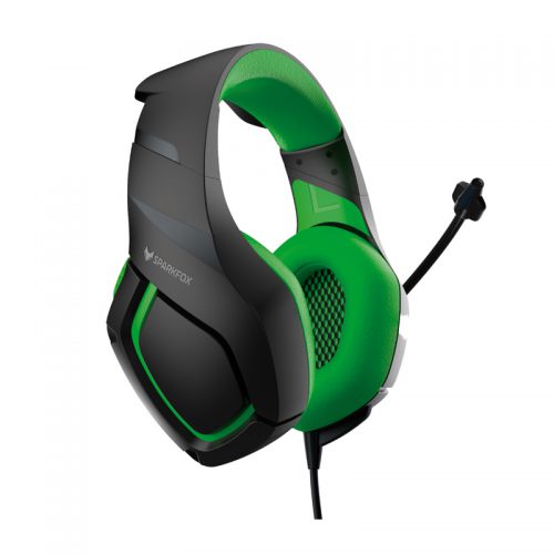 אוזניות מדגם K1 של חברת SPARKFOX עם מיקרופון מתאימות לגיימינג ומשחקים.