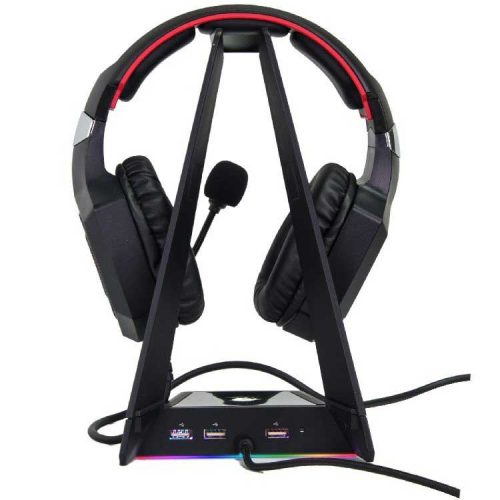 מעמד אוזניות גיימינג מקצועי מבית דראגון לשמירה על האוזניות שלכם עם תאורת RGB איכותית.