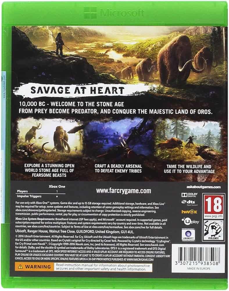 ספריית החלפה אקס בוקס - FAR CRY 4 + FAR CRY PRIMAL XBOX – תמונה 2